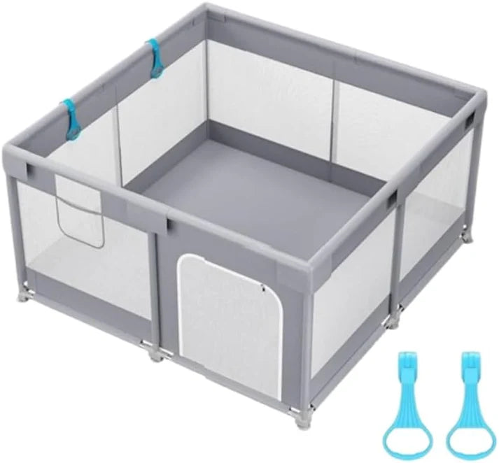 Baby Playpen Activity Center with Soft Foam Bumpers & Breathable Mesh Sides