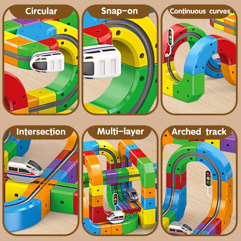 The Modular 3D Train Track for Curious Little Builders  Build it. Bend it. Watch the train defy gravity.