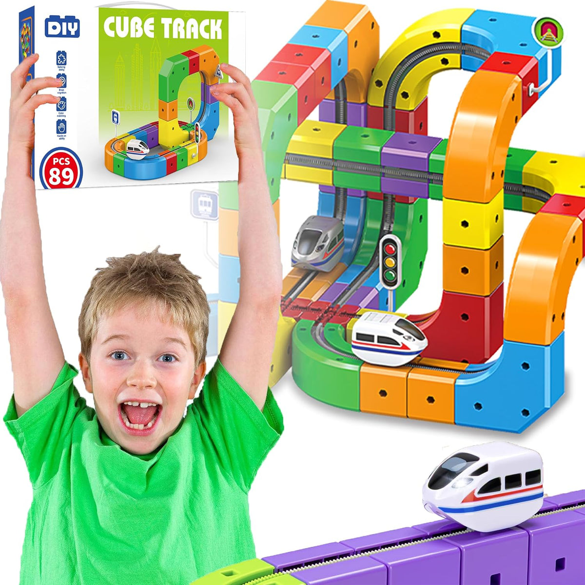 The Modular 3D Train Track for Curious Little Builders  Build it. Bend it. Watch the train defy gravity.