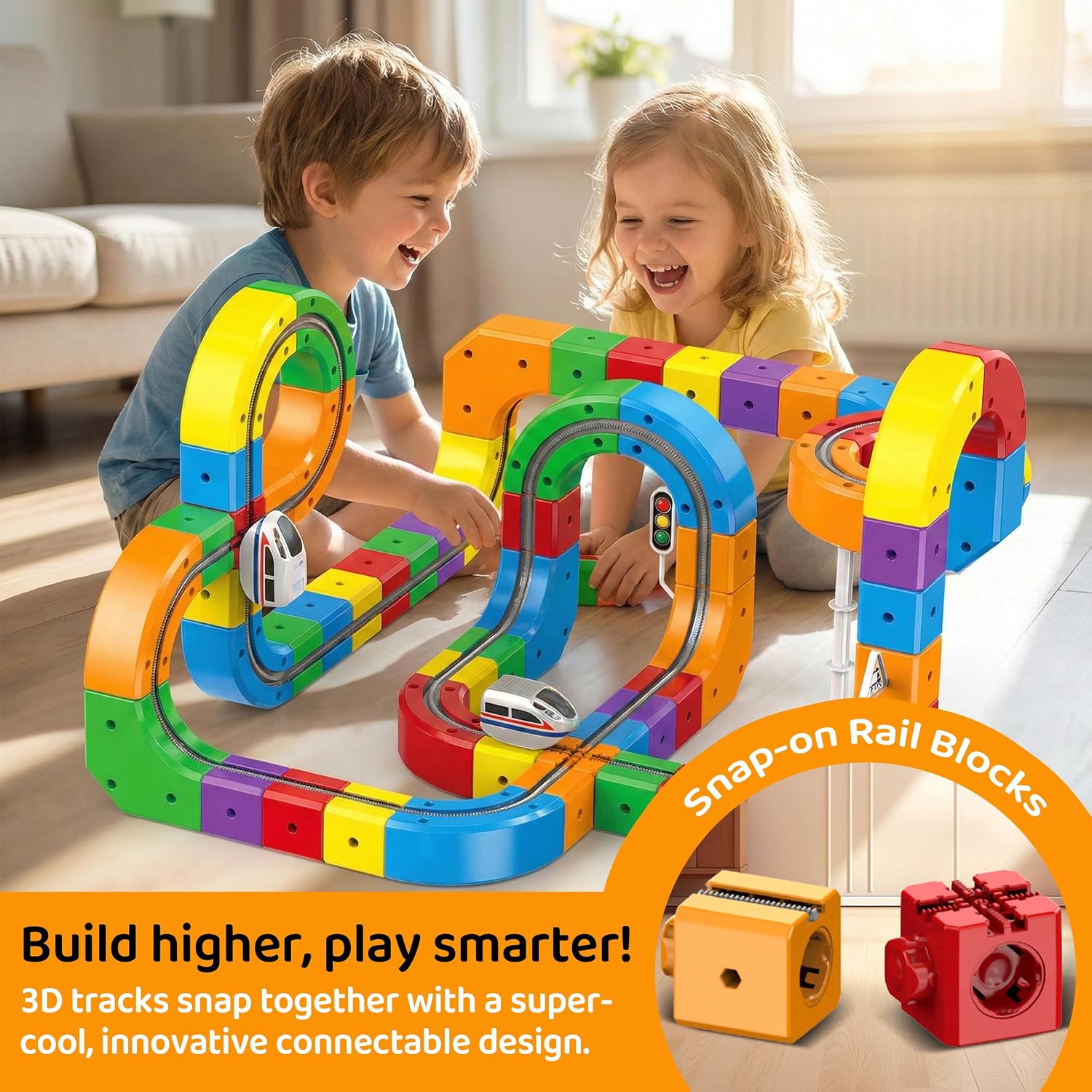 The Modular 3D Train Track for Curious Little Builders  Build it. Bend it. Watch the train defy gravity.
