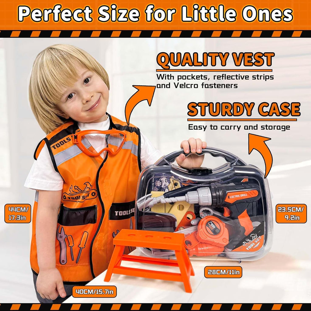 Kids Tool Set, Toddler Tool Set with Box, Toys for 3 Year Old Boys